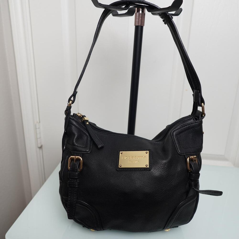 Liz claiborne black leather hobo